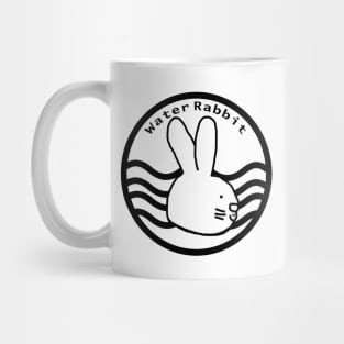 Water Rabbit Portrait Black Line Chinese Zodiac Mug